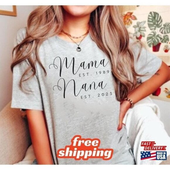 Preston L Tops - Personalized Mama Nana 2025 Family Gift Graphic Unisex T-Shirt 81